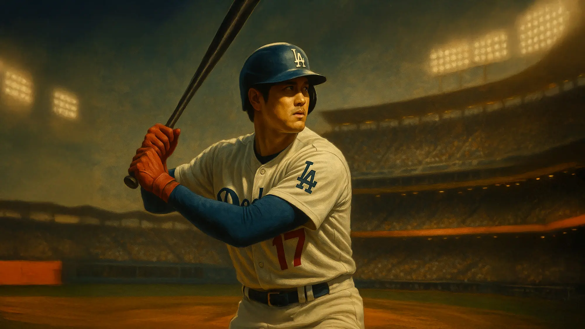 バッターボックスに立つ大谷翔平のイラスト