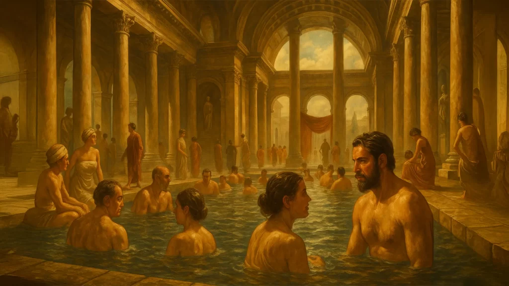 古代ローマの大浴場の想像の画像